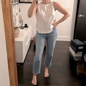 ANTHROPOLOGIE CLOTH & STONE Side Button Scallop tank Sz.M